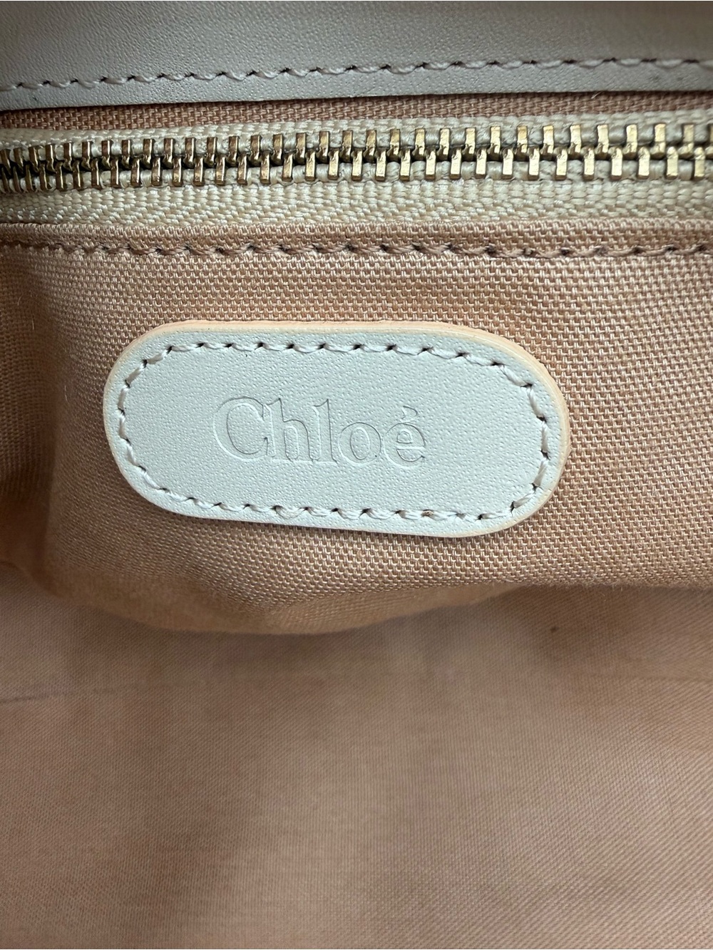 Chloe Beige Shoulder Bag with Gold Hardware - Picture 7 of 8